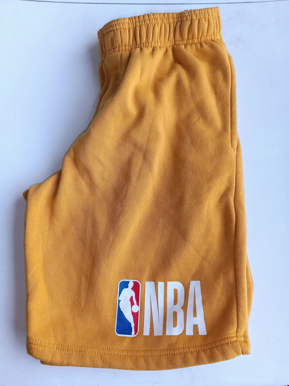 NBA Mens Golden Yellow Athletic Shorts